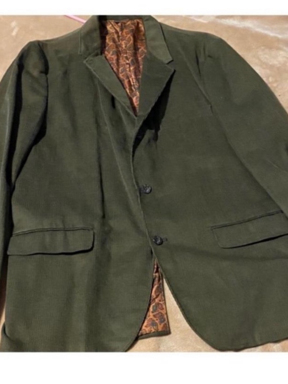 Towncraft Olive Green Corduroy Sport Coat Sz L